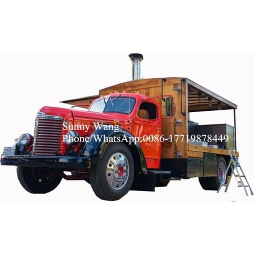 5.5m jalopy food truck/Electric vintage classic food truck trailer for sale