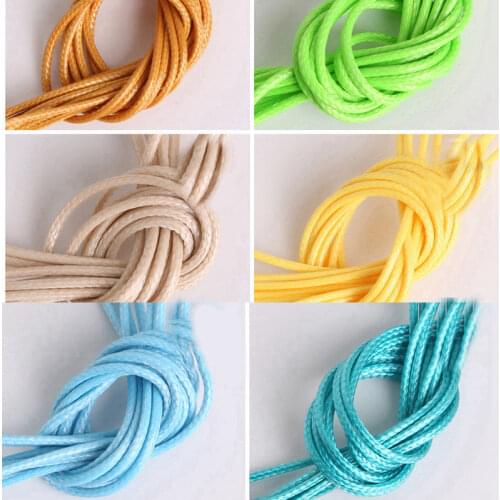 1mm Round Wax Thread Environmentally Friendly DIY Wax Rope Multicolor Hand-Woven Leather Rope Necklace Rope Pendant Rope
