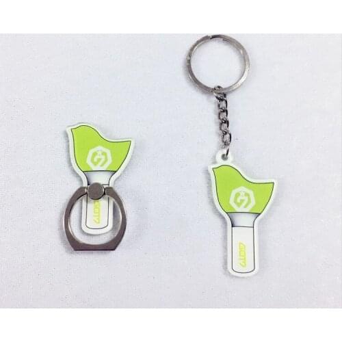 KPOP GOT7 Jackson Album Bird Light Stick Key Chain Acrylic Cartoon Keychain K-POP Key Ring Pendant