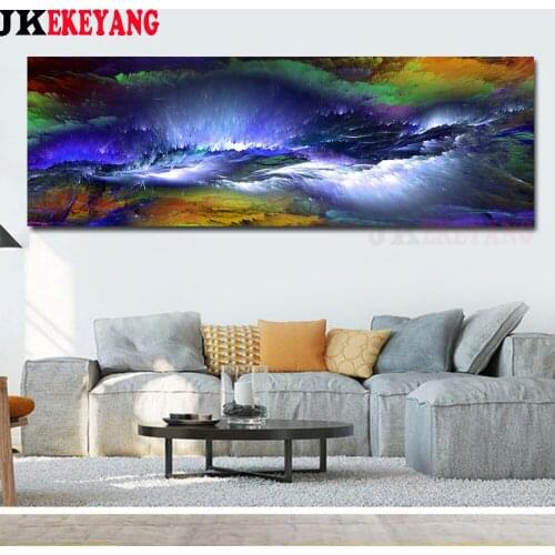 Large size 5d DIY Diamond Painting Abstract colored clouds Full Square/round Drill Cross Stitch Diamond Embroidery Y3970