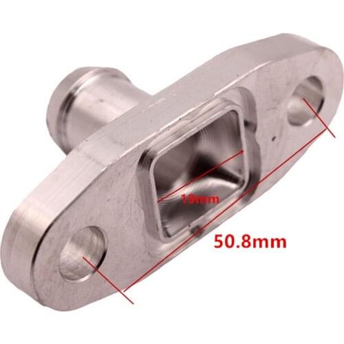 Aluminum Oil Drain Flange W/ Straight 3/4" Barb For T3 T4 T04B T04E