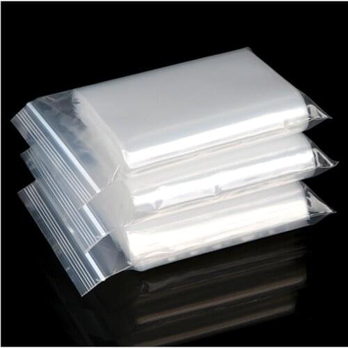 WHITE BLOCK ZIPLOCK BAG 100 CLEAR Reclosable Zipper Bag Small Baggies with Zip Lock for Crafts, Jewelry and Business Use
