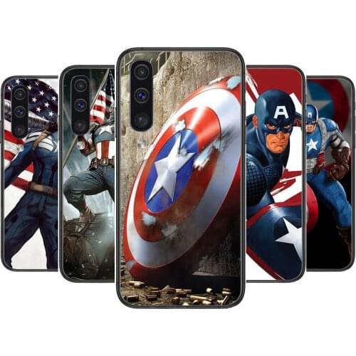 Captain America Phone cover hull For SamSung Galaxy S 8 9 10 20 21 S30 Plus Edge E S20fe 5G Lite Ultra black soft