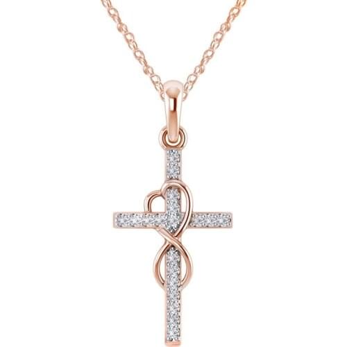 Elegance Cross Pendant Necklaces For Women/Men Trendy Classic Zircon Necklace Jewelry Gift