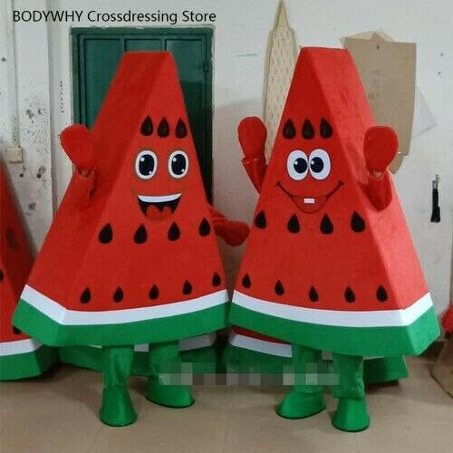 Halloween Watermelon Fruit Mascot Costume Cosplay Party Game Fancy Dress Clothing Carnival Adults Christmas Advertising Parade