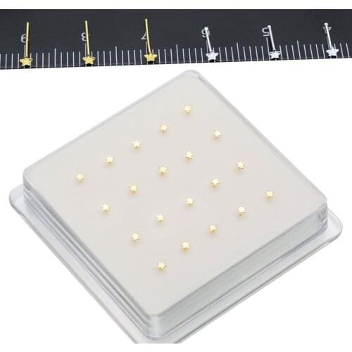 2017 summer Pack of 20pcs S925 Fashion fine star nose stud piercing nose jewelry