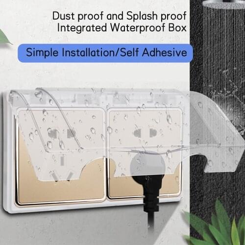1PC Socket Protection Splashproof Box Dust Cover For Wall Socket Rectangular Switch Box Household Waterproof Cover Box