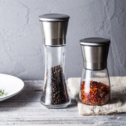 MUZITY Stainless Steel Manual Salt Spice Tools Pepper Mill Grinder For Cooking Kitchen Tools