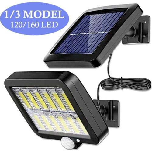 160LED Solar Powered Wall Light Outdoor Waterproof PIR Motion Sensor Lighting Park Courtyard Fence Street Garden Decoration Lamp