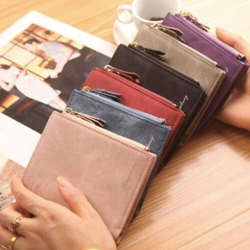 New 2018 Fashion Women Wallet Short Purses Female Clutch PU Leather Credit Card Holder Solid Zipper Bag Carteira Coin Purse