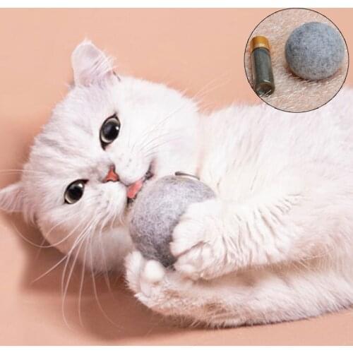 New Catnip Wool Pet Ball Funny Cat Toys for Cats Kedi Kitten Play Balls Cat Supplies for Pets katzenspielzeug juguetes para gato