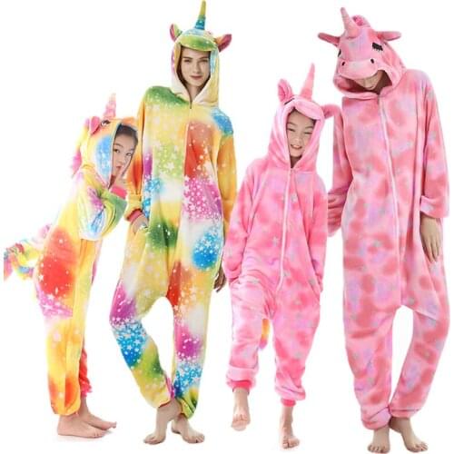 Matching Family Outfits Pajamas Unicorn Clothing Sets Girl Sleepwear Onesies for Boys Baby Girl Blanket Sleeper Children Clothes