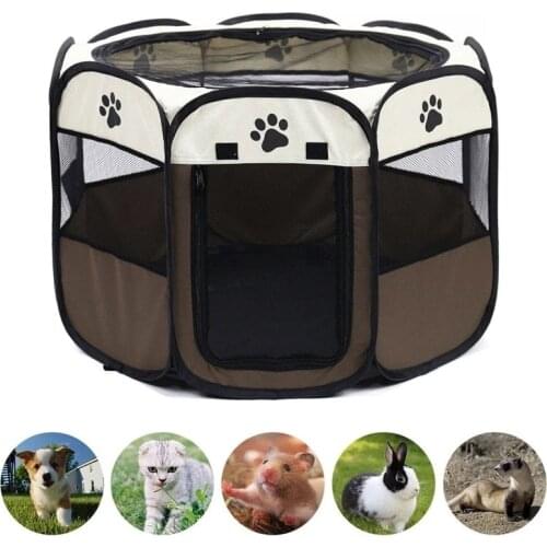 Pet Tent Big Dog Houseportable Foldinghouse Indoor Cat Tent Puppy Kennel Rabbit Easy Tooperate Octagonalcage Babyoutdoorsplaypen