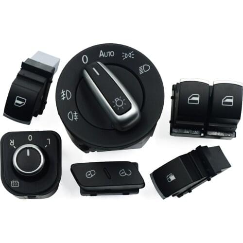 Window Mirror Headlight Fuel Control Switch For VW Passat B6 Golf MK5 6 R32 GTI MK5 Rabbit Tiguan 5K3959857 1K0962125 5ND941431B