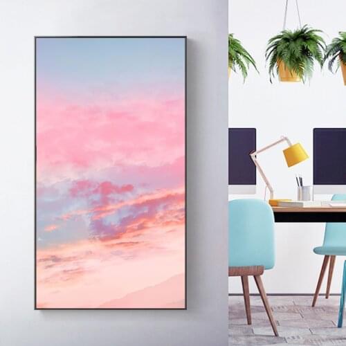 Simple Nordic sea beach sunrise sea dock scenery photography porch murals poster print canvas decorative painting