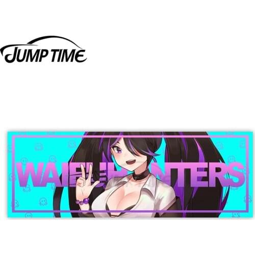 Jump Time 13 x 4cm Car Decor Tora-slap Cartoon Slap Waifu Car Stickers Bumper Laptop Peeker Waterproof 3D Vinyl Decoration