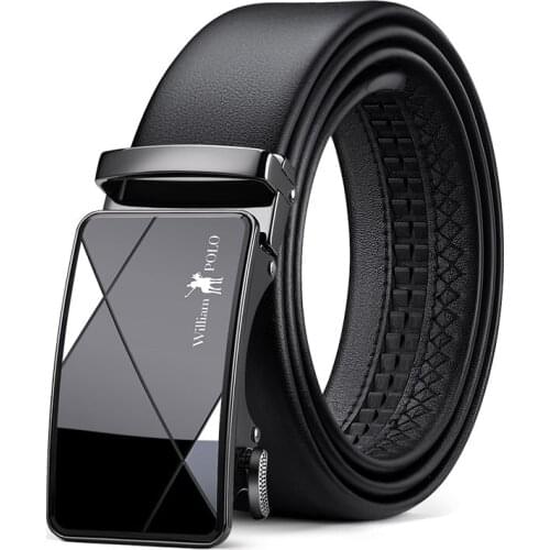 WILLIAMPOLO leather belt Mens belt buckle luxury Brand mens Belts Fashion casual trend First layer cowhide newBusiness occasion