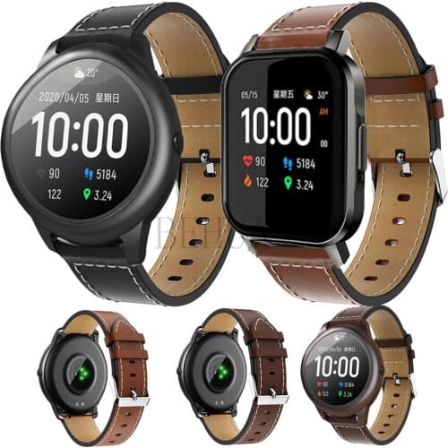 Watchband Replacement Leather WristStrap Band For Xiaomi haylou solar ls05 SmartWatch Band Wristband Bracelet For Haylou LS02