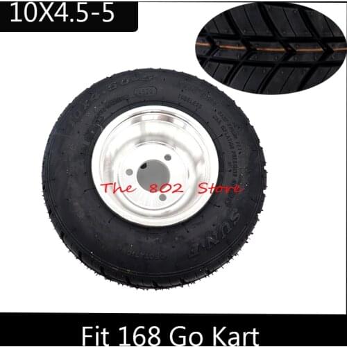 10X4.5-5 Tire With Aluminum Alloy Hub 5 inch wheels Fit 168 go kart beach car accessories drift wheel kart tire