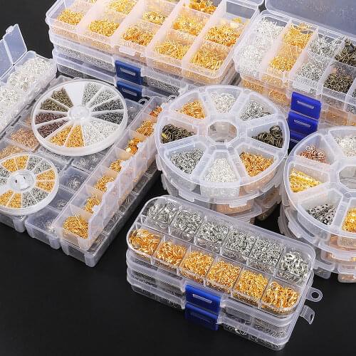 Mixed Earring Clasps Hooks Bracelet End Connectors DIY Boxed Materials Jewelry Making Findings Accessories Necklace Bracelet