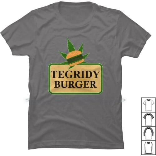 Tegridy Burger T Shirt 100% Cotton Burger Park Hemp Grid Ian Ark Ny Funny