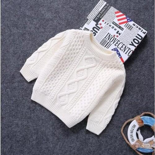Kids velvet pullovers boys plush inside winter warm knitted long sleeve sweaters girls spring jacket baby comfortable clothes