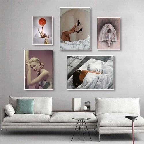 Vintage Ballet Yoga Ball Fashion Woman Posters and Print Nordic Wall Art Canvas Painting Modern Bar Shop Living Room Decoration