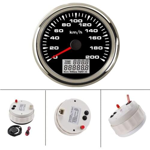 85mm Waterproof GPS Speedometer Gauge for Truck Boat Car Digital Speedometer with 7 Colors Blacklight 120km/h 200km/h Display