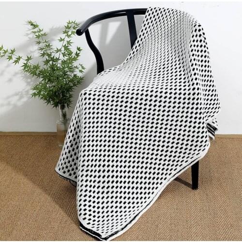Nordic Knitted Blanket Soild Color Sofa Throw Blanket outdoor Travel TV Nap Blankets Air Condition Blankets Bed Decorative