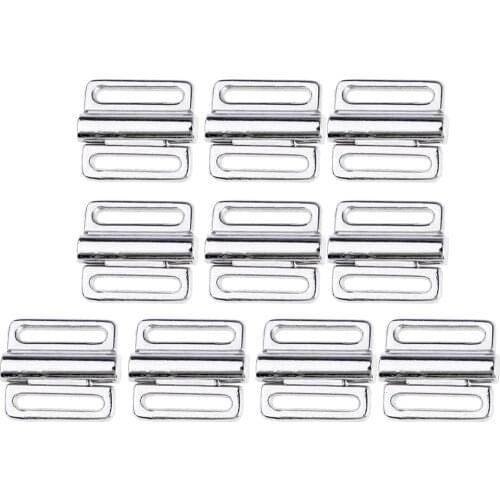 10 Pieces Alloy Bra Bikini Clip Hook Clasps Bra Fasteners Strap for Underwear Accesories