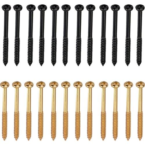 Tooyful 12 Pieces 2 Colors Stainless Steel Pickup Mounting Screws for PB JB Pickups Guitar Parts & Accessories