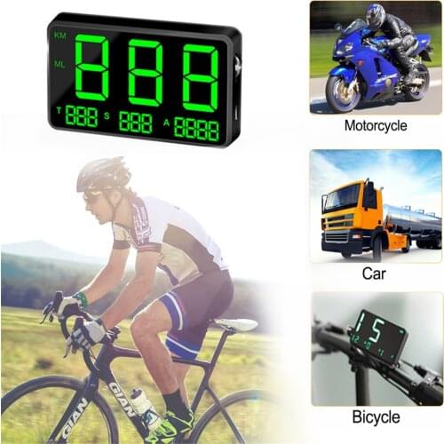 Car GPS Speedometer Speed Display C80 Digital KM/h MPH For Bike Motorcycle Universal GPS Car HUD Head-up Display
