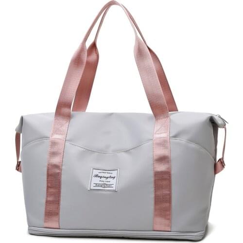 Big Bag Dry And Wet Separation Fitness Bag Travel Bag Women Duffel Bag Ladies Shoulder Bag Yoga&Gym&Swim Bag Weekend Bag Bolso