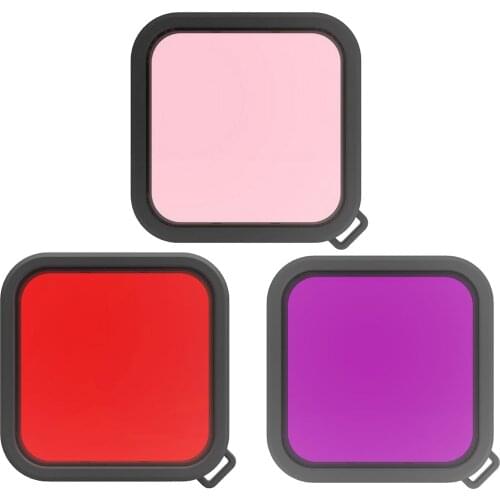 Diving Filter Red Pink Purple waterproof Case Underwater Housing Dive Filters For DJI OSMO Action