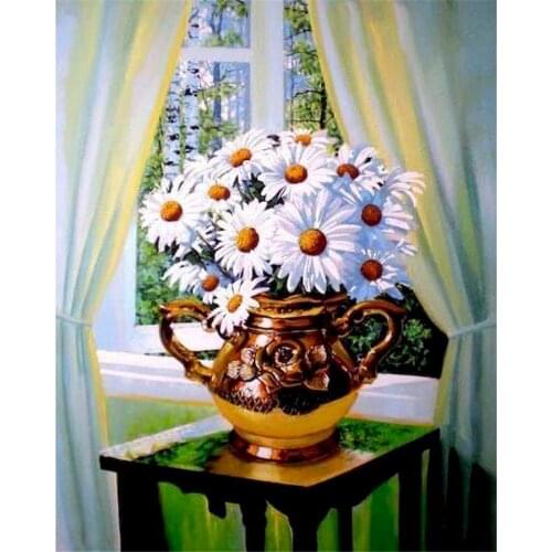 Flower And Woman Printed Canvas 11CT Cross Stitch Embroidery Kit DMC Threads Craft Painting Needlework Knitting Floss Adults