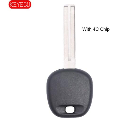 KEYECU Transponder Chip Key 4D68/ 4C / 4D60 Chip for Lexus RX330 RX350 ES330 GS460 Uncut Short Blade