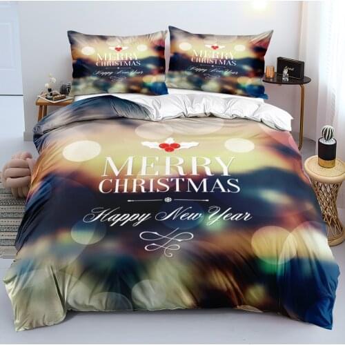 3D Christmas Bedding sets Black Bed Linen XMAS Duvet cover set Quilt/Comforter Covers Pillowcases 265x230 Full Twin Bedspread