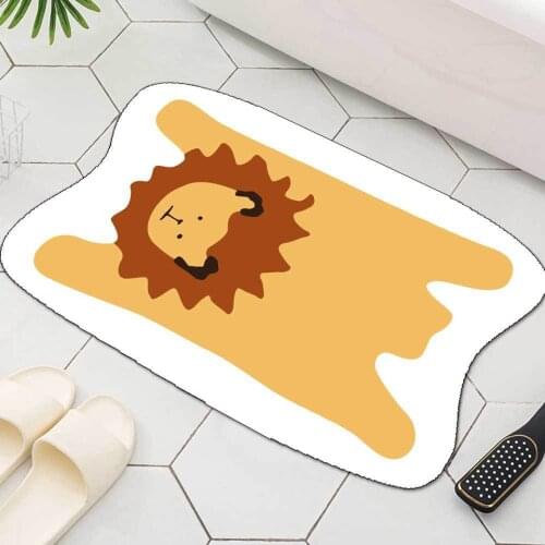 Carpet Kids Room Simple Nordic Ins Kawaii Rug Irregular Cartoon Lion Panda Animal Decoration Bedroom Child Non-Slip Bath Mat