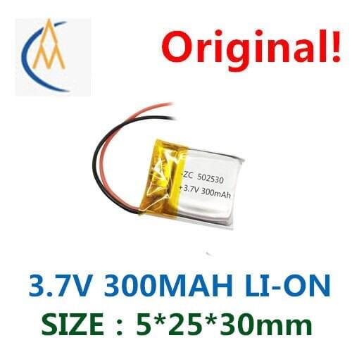 502530 lithium-ion polymer battery 300 mah intelligent vehicle traveling data recorder watches bluetooth speakers rechargeable b