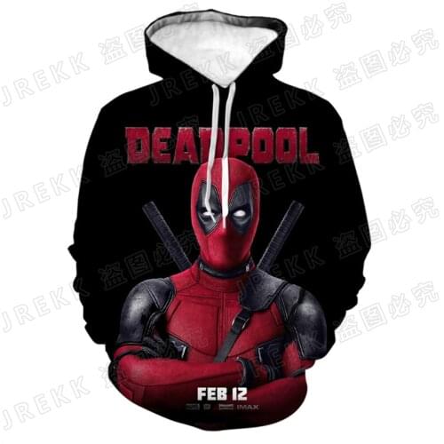 Men Women Children Cool Pullover Long Sleeve Deadpool Hoodies 3D Print Boy Girl Kids Sweatshirt Streetwear Fashion Tops Clothing