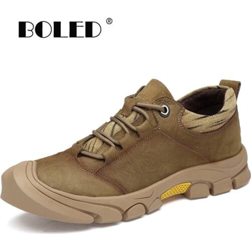 Natural Leather Men Shoes Light Weight Outdoor Casual Shoes Flats Breathable Fashion Sneakers Outdoor Walking Shoes Men