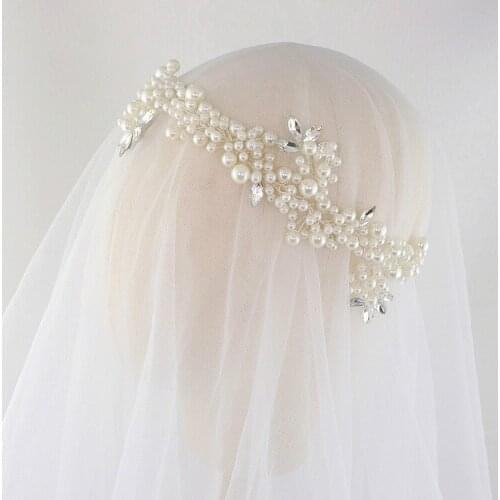 New European and American Bridal Headwear Handmade Pearl Headbands Bridal Hair Accessories Wedding Dresses Hair Accessories