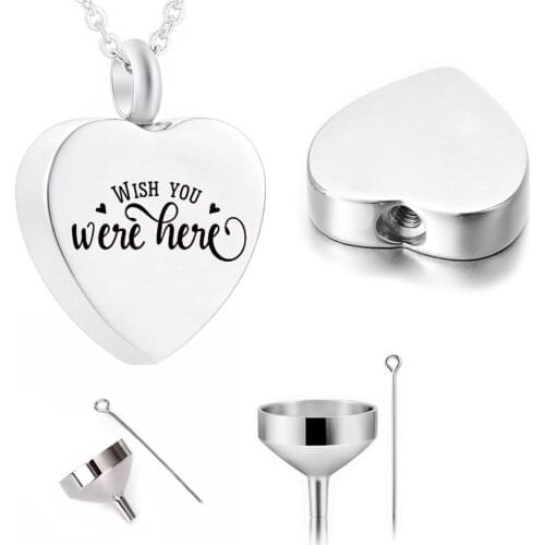 Cremation Jewelry Heart Pendant Aluminum Alloy Urn Bird Necklace To Commemorate The Deceased Family/Pet