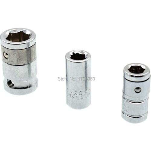 Impact Socket Bits Converter 1/4" 3/8" Square to 1/4" 10mm Hex Shank Quick Release Socket Adapter Screwdriver Holder Conversion