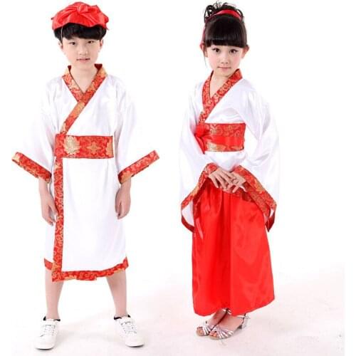 Hot traditional ancient chinese costume for costume hanfu child girls clothing kid girls cosplay dresses dance costumes