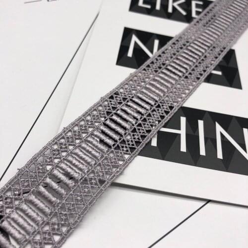 3.2CM GREY Lace Trim Water Soluble Lace for Curtain Sofa Edge Decoration
