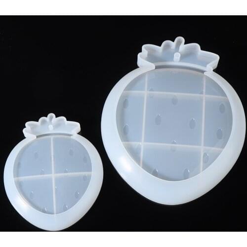 Silicone Jewelry Storage Mold Fruit Tray Mold Plate Dish Resin Epoxy Casting Mold Strawberry Making Tool DIY Home Decoration