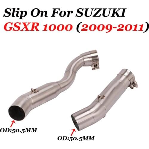 Slip on For Suzuki GSXR1000 GSXR 1000 K9 K10 K11 2009 2010 2011 Motorcycle Exhaust Escape Modified Double Row Middle Link Pipe