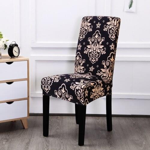 Floral Printing Stretch Elastic Chair Covers Spandex For Wedding Dining Room Office Banquet