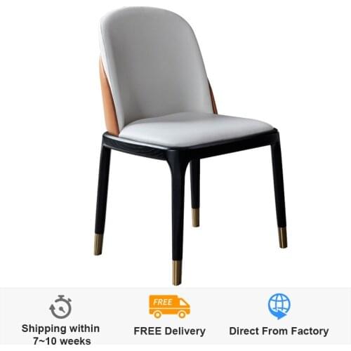 Light luxury dining chair home modern minimalist Nordic wood chair backrest leisure restaurant creative stool